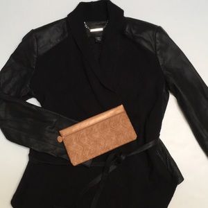 Gorgeous leather knit jacket, XS